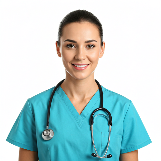 friendly healthcare professional wearing stethoscope in soft natural lighting